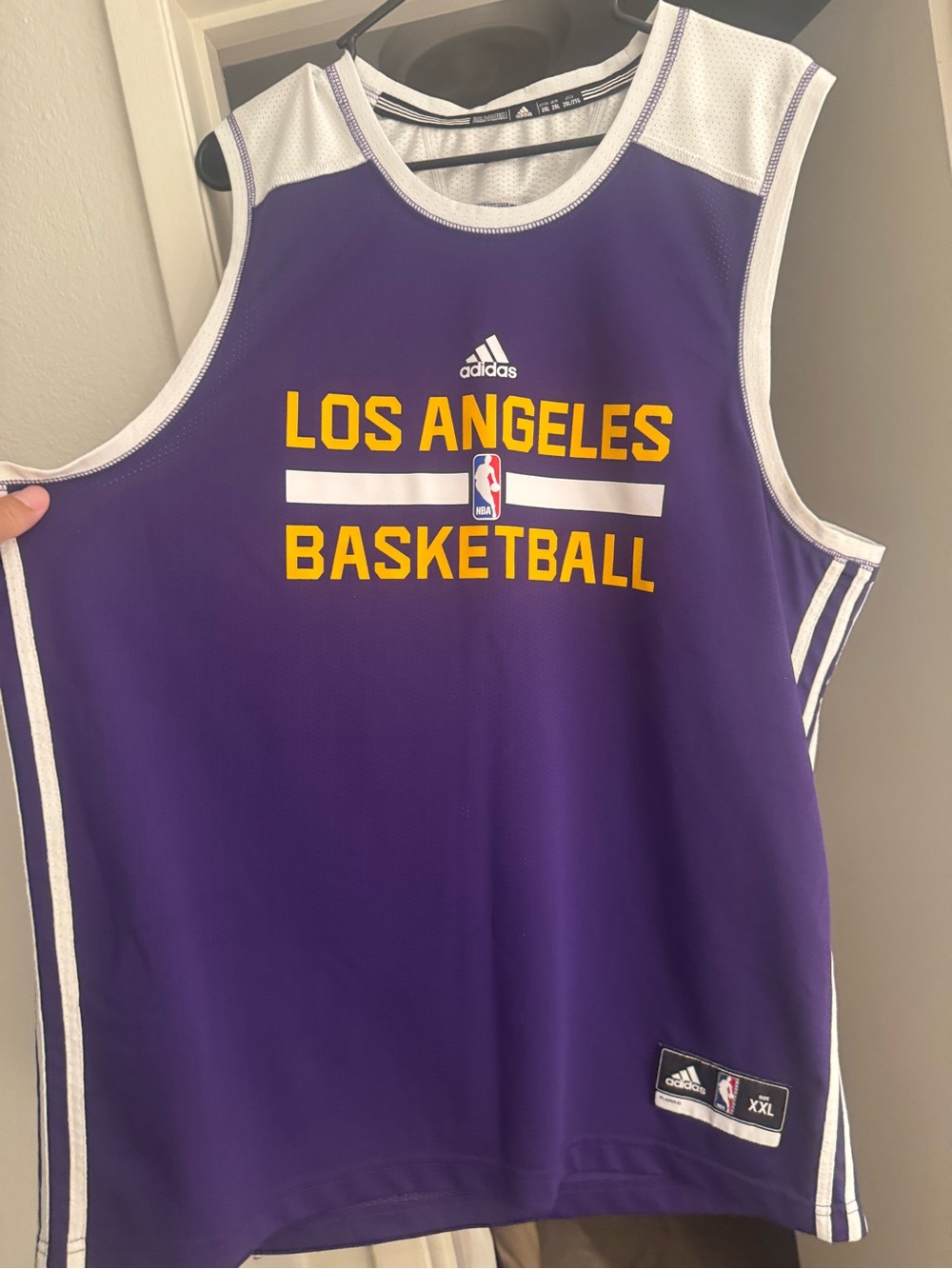 adidas Purple NBA Basketball Jersey with White Trim